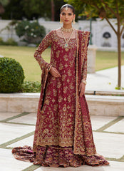 Opulent Maroon Bridal Kalidaar – Grace & Tradition Redefined