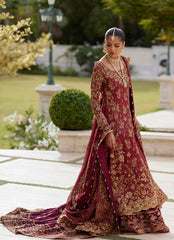 Opulent Maroon Bridal Kalidaar – Grace & Tradition Redefined