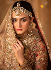 19 Regal Red and Gold Heavily Embellished Bridal Lehenga