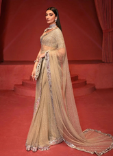 19 Silver Embellished Bridal Saree with Statement Blouse