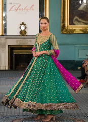 18 Royal Twirl in Emerald & Magenta