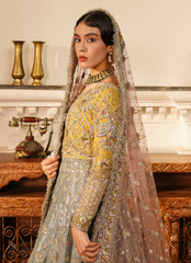 16 Mint Green Bridal Lehenga with Rose Pink Embroidered Dupatta