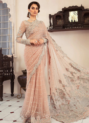 19 Powder Pink Embellished Bridal Saree