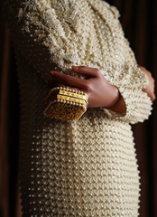 19 Ivory Beaded Fringe Gown