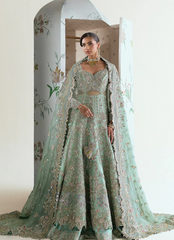 18 Seafoam Green Heavily Embellished Bridal Ensemble