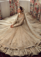 Ivory Couture Pishwas – Double Layered with Exquisite Handwork