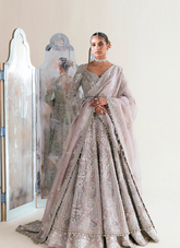 18 Lilac Silver Embellished Bridal Kalidaar