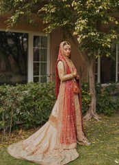 18 Golden Red Regal Bridal Ensemble