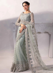 18 Elegant Blue Embellished Saree Gown