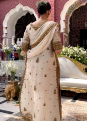 Ivory Gold Hand-Embellished Kurta Set with Dupatta