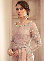 19 Powder Pink Embellished Bridal Saree