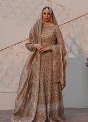 19 Golden Bridal Lehenga with Luxe Embellishments and Regal Dupatta
