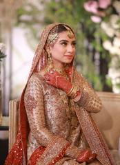 18 Golden Red Regal Bridal Ensemble
