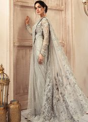 19 Elegant Grey Embellished Bridal Saree