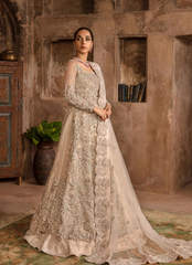 16 Ivory Silver Embellished Bridal Kalidaar