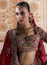 18 Crimson Regal Bridal Lehenga