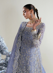 18 Lavender Silver Embellished Bridal Gown