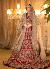 19 Regal Red and Gold Heavily Embellished Bridal Lehenga