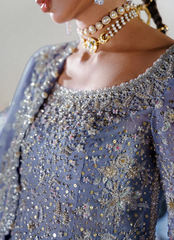 18 Lavender Silver Embellished Bridal Gown