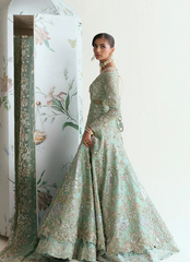 18 Seafoam Green Heavily Embellished Bridal Ensemble