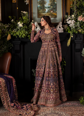 19 Royal Irish Purple Gown Lehenga with Dupatta