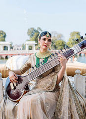 19 Champagne Gold Embellished Bridal Saree
