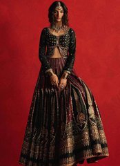 Dil Ras Bridal Masterpiece – Starry Choli, Cypress Lehenga & Organza Dupatta