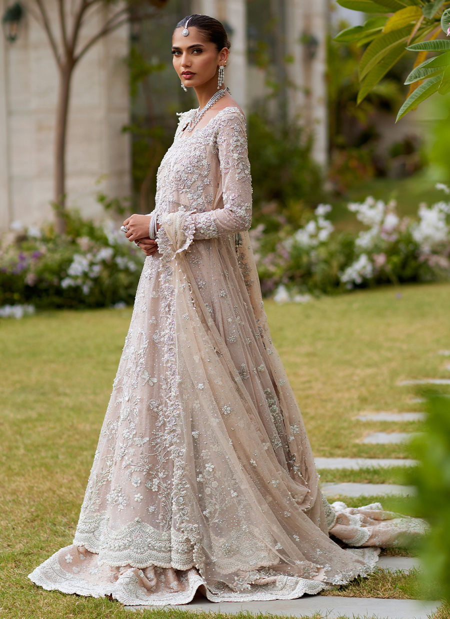 Dreamy Pale Pink Bridal Ensemble – Handcrafted with Elegance
