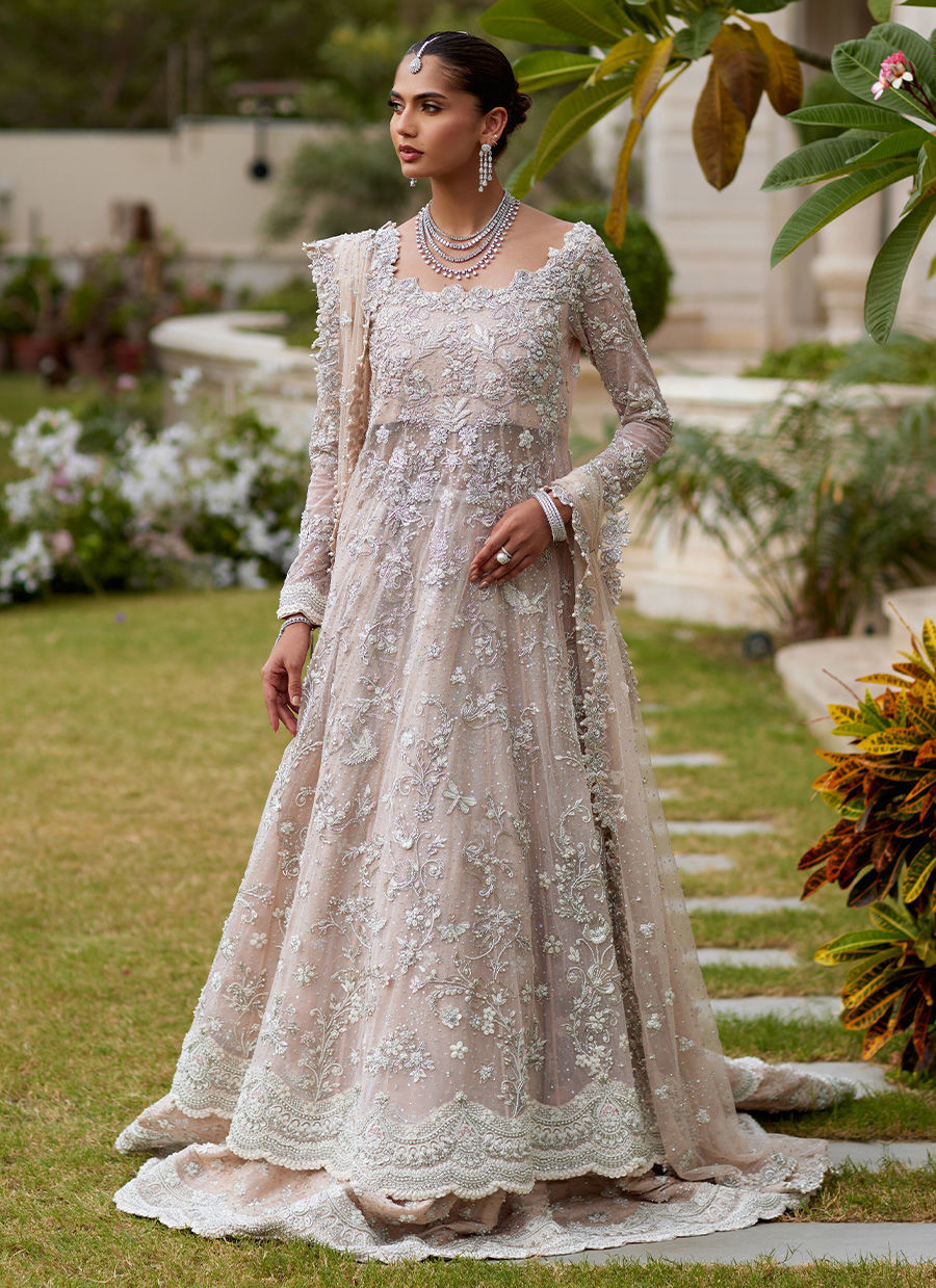 Dreamy Pale Pink Bridal Ensemble – Handcrafted with Elegance