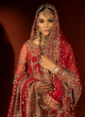 19 Raspberry Red Bridal Trail Lehenga Set