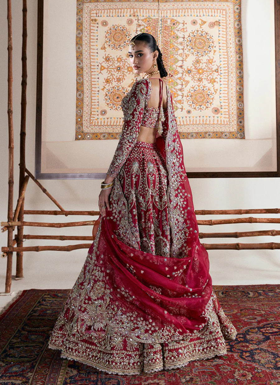 18 Crimson Regal Bridal Lehenga