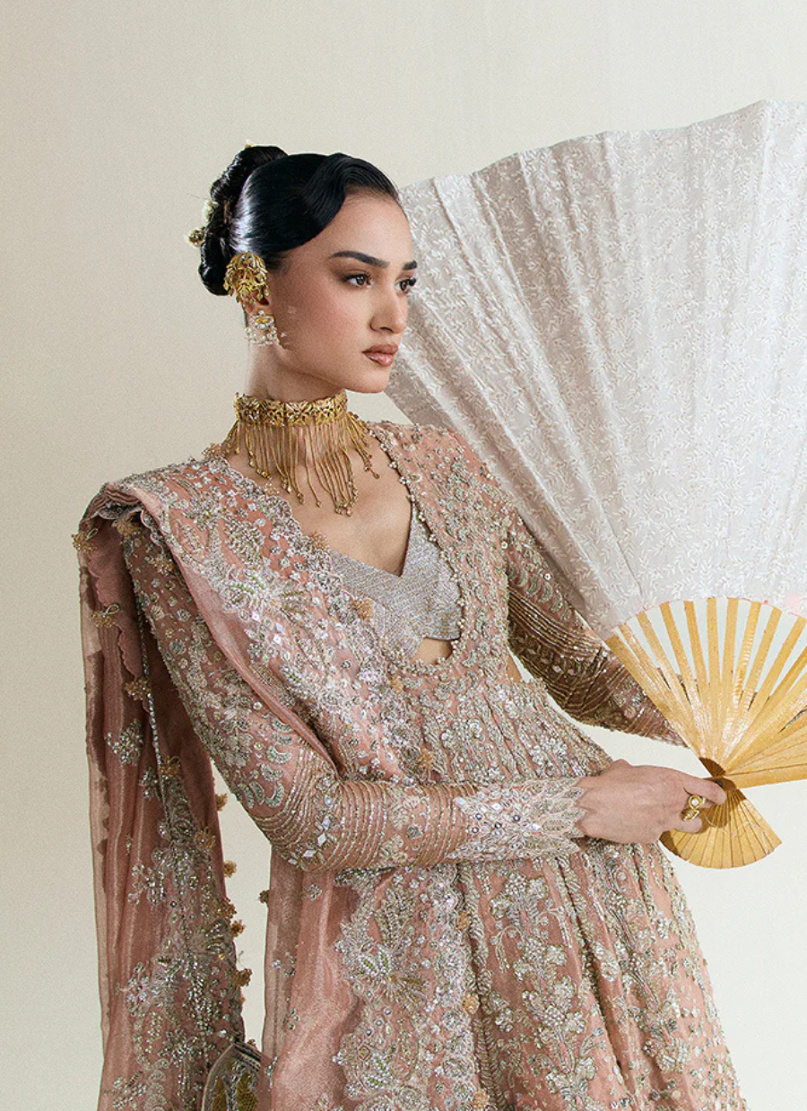 18 Blush Pink Embellished Bridal Kalidaar