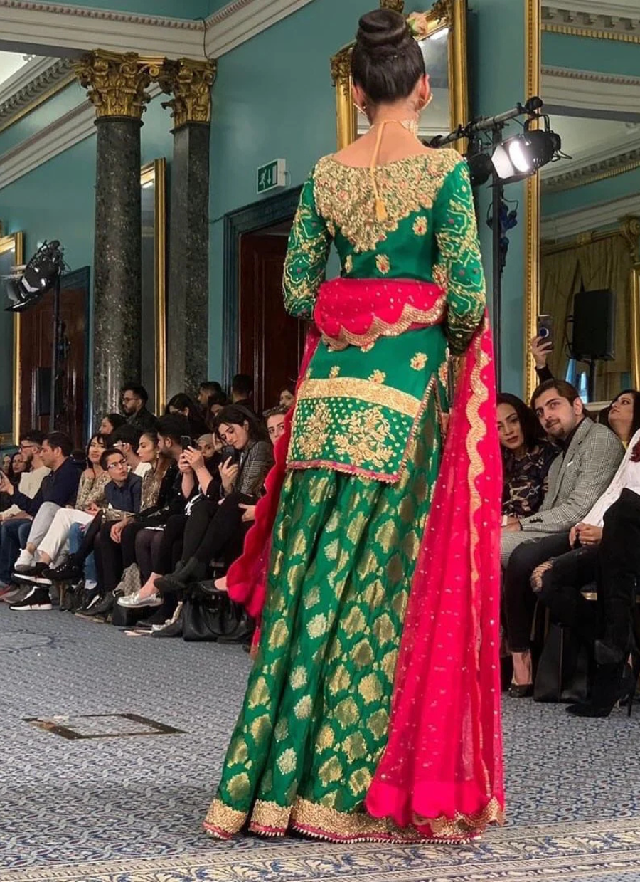 18 Mehndi Majesty in Emerald & Fuchsia