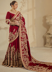 19 Classic Red Bridal Lehenga Saree