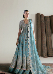 18 Aqua Blue Embroidered Bridal Lehenga