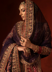 19 Regal Red Front-Open Shirt with Azaar Pants & Festive Dupatta