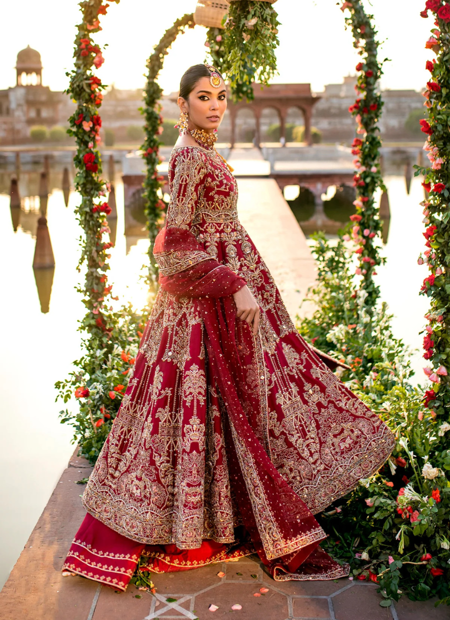 16 Royal Scarlet Bridal Kalidaar