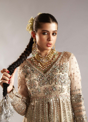 16 Ivory Embellished Gharara Set with Sheer Dupatta