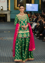 18 Mehndi Majesty in Emerald & Fuchsia