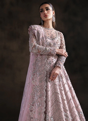 19 Pastel Pink Heavily Embellished Bridal Gown