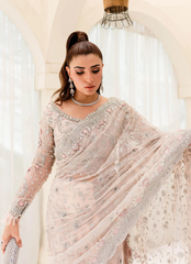 19 Blush Pink Embellished Bridal Saree