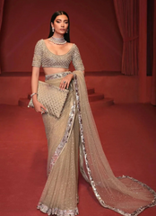 19 Silver Embellished Bridal Saree with Statement Blouse