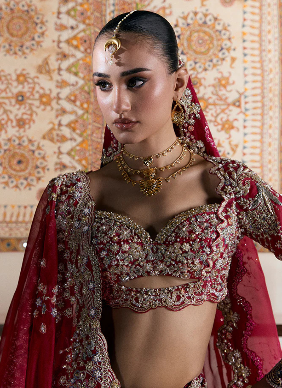 18 Crimson Regal Bridal Lehenga