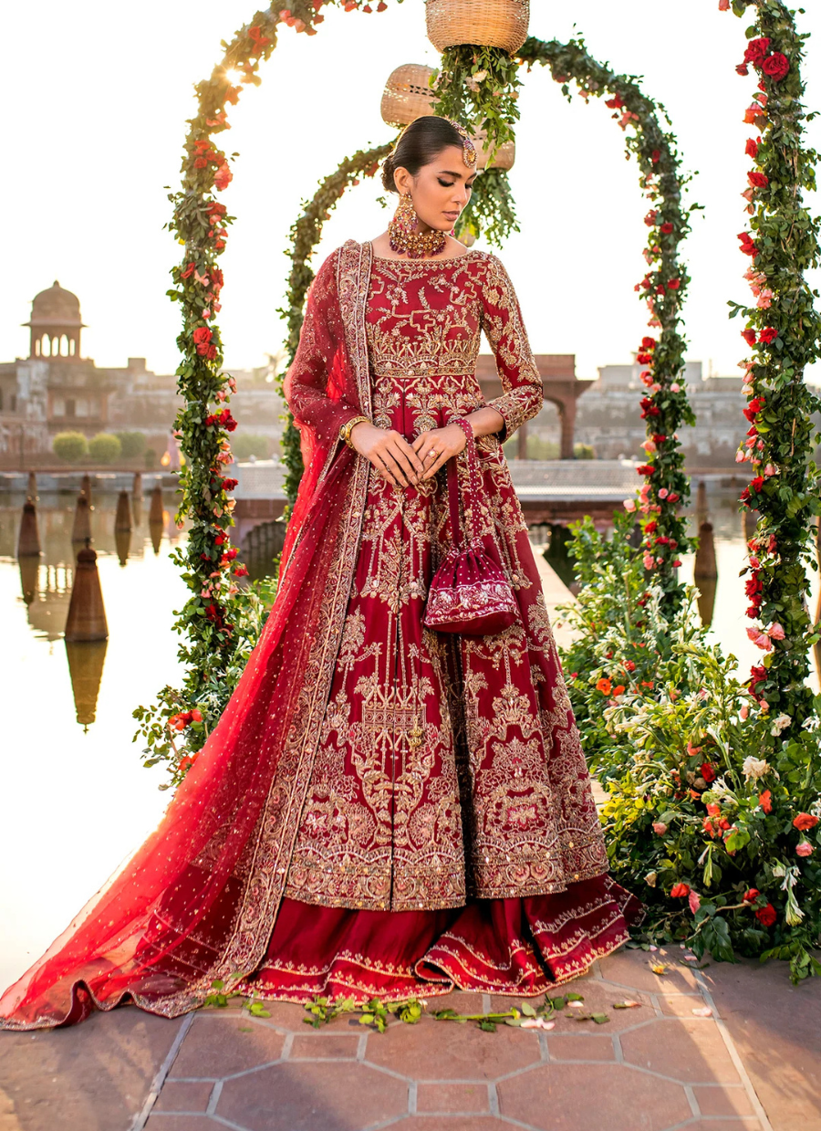 16 Royal Scarlet Bridal Kalidaar