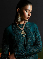 18 Emerald Embellished Jacket with Wide-Leg Trousers