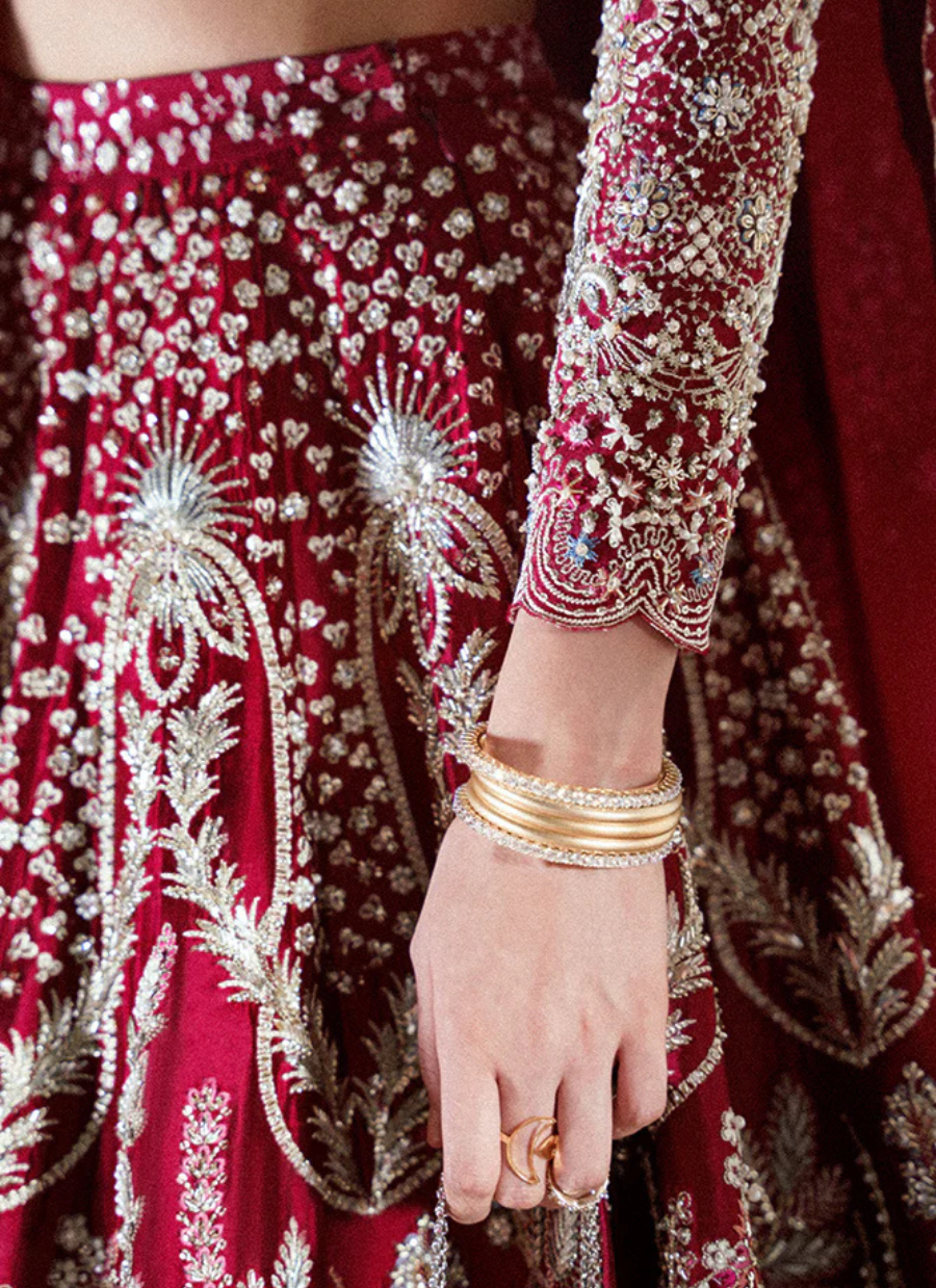 18 Crimson Regal Bridal Lehenga