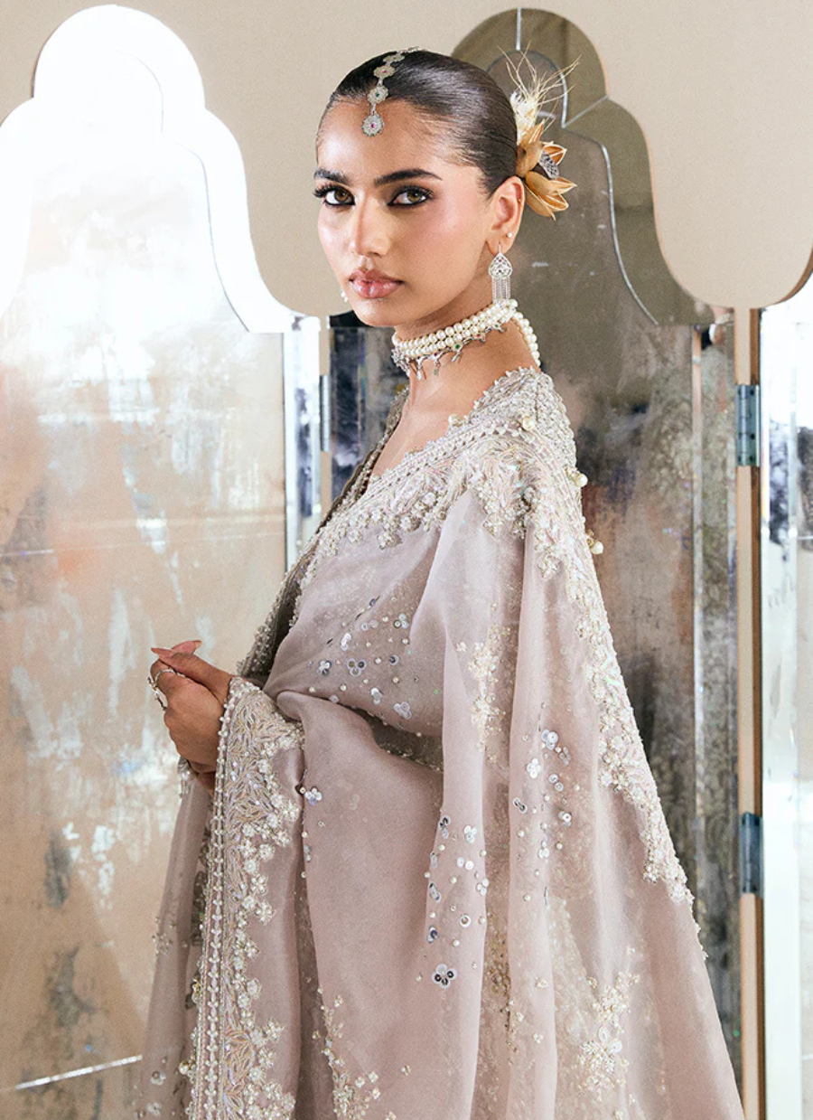 18 Lilac Silver Embellished Bridal Kalidaar