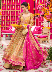 16 Yellow, Kiwi & Magenta Kalidaar with Heavy Embellishments