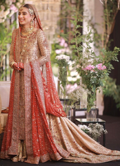 18 Golden Red Regal Bridal Ensemble