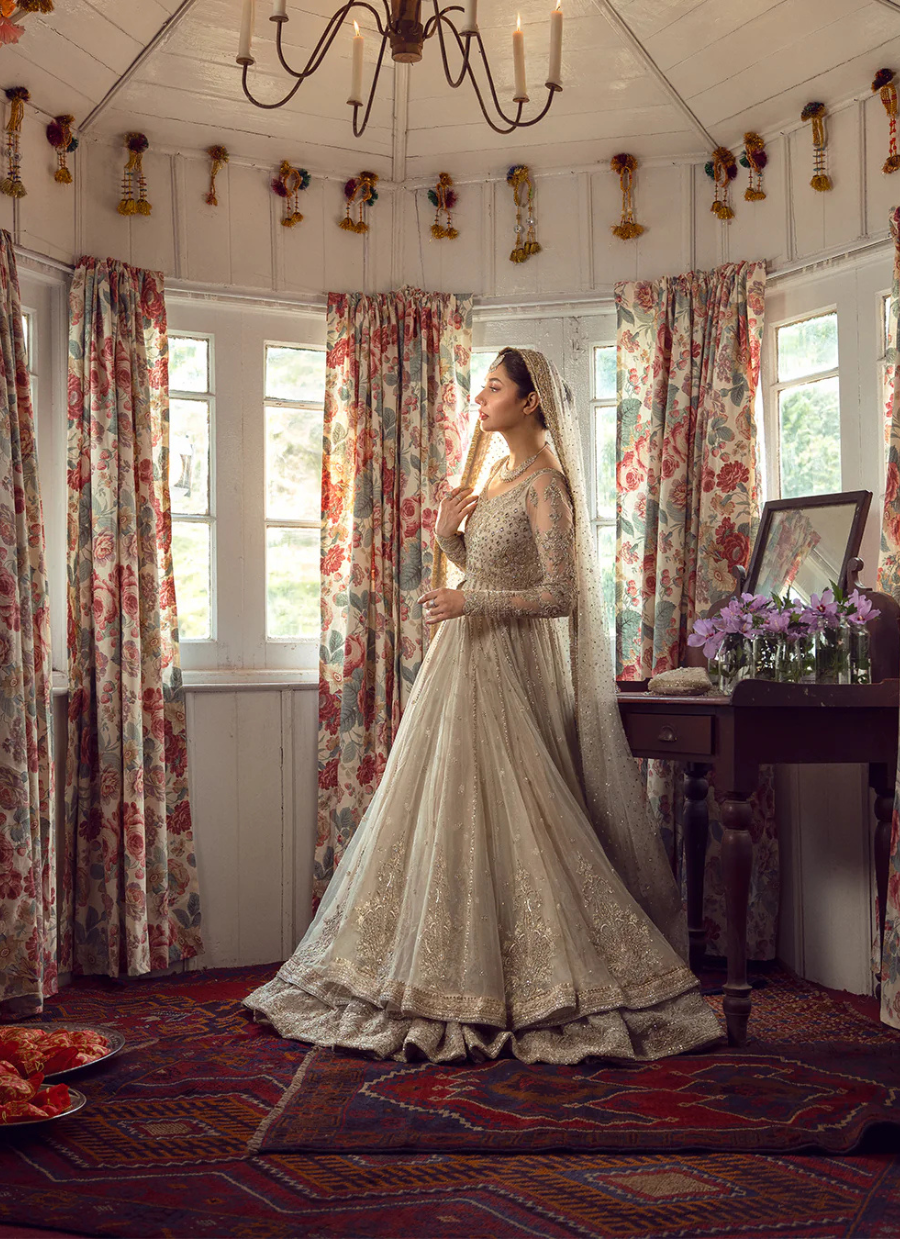 Ivory Couture Pishwas – Double Layered with Exquisite Handwork
